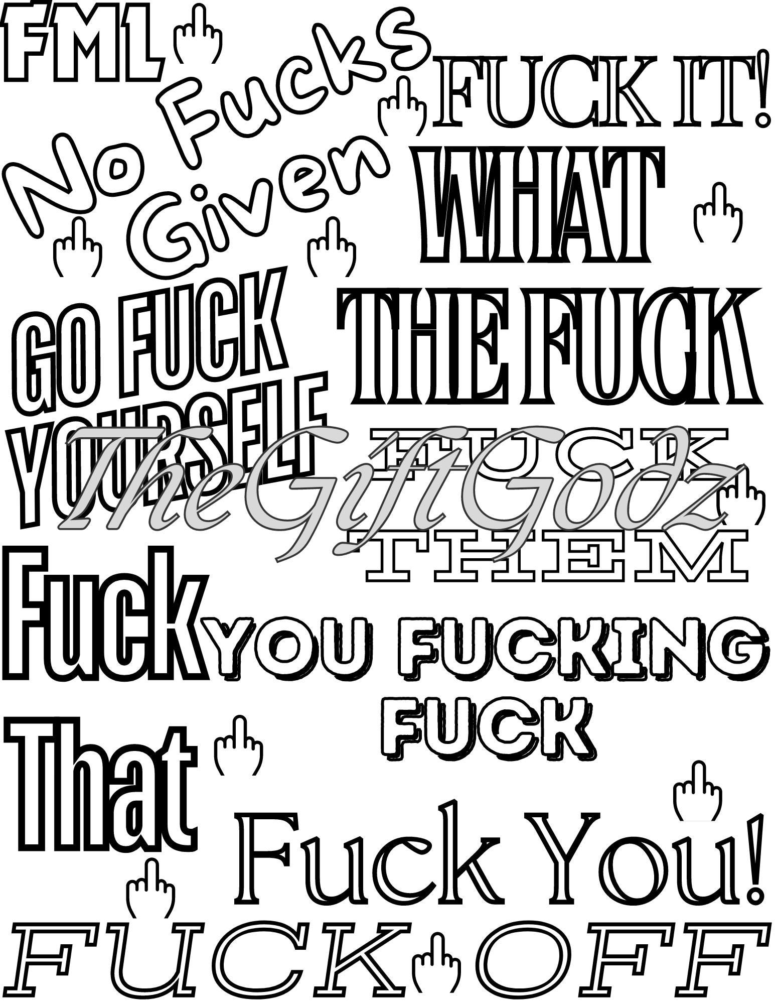 Fuck Phrases Coloring Sheet My Last Fuck Coloring Page Fuck Around