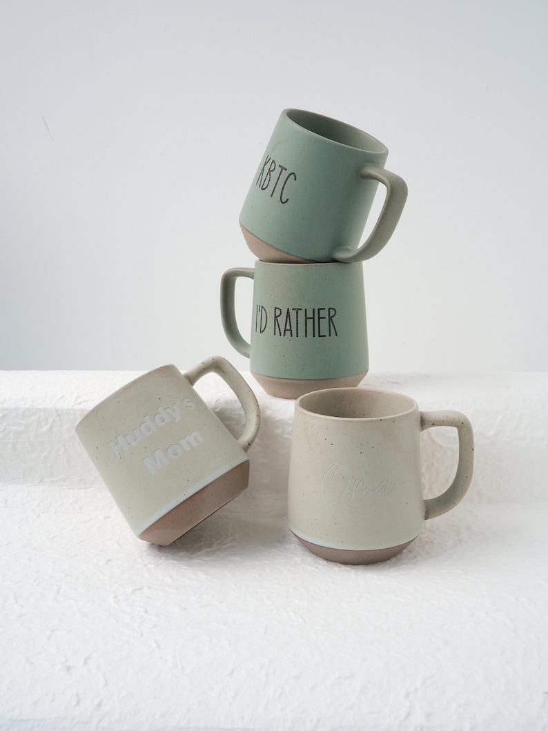 Custom Logo Coffee Mug Personalized Gift Pottery Mug Custom image 1