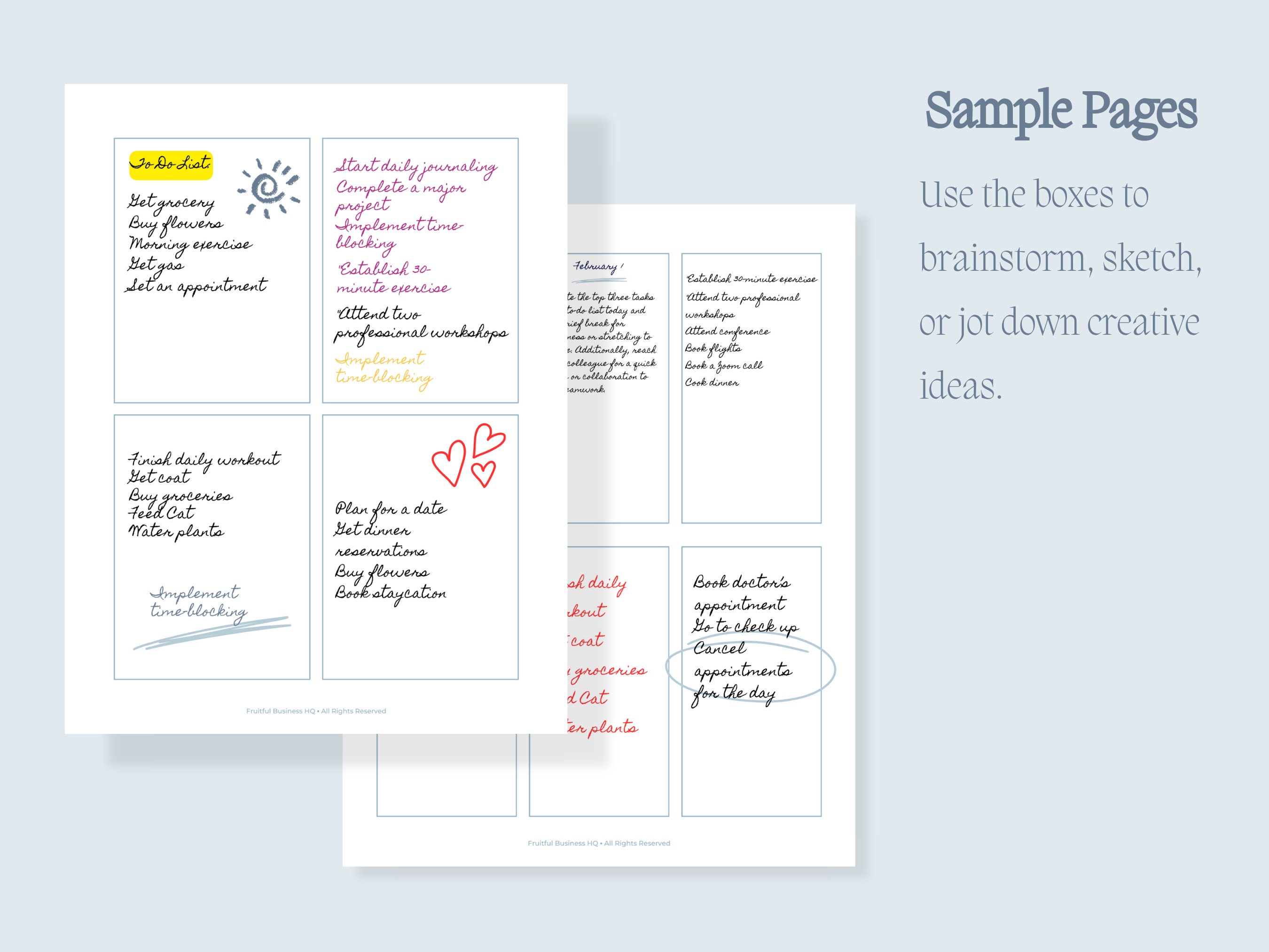 OCEAN 13 Boxes Bundle Printable - Image 2
