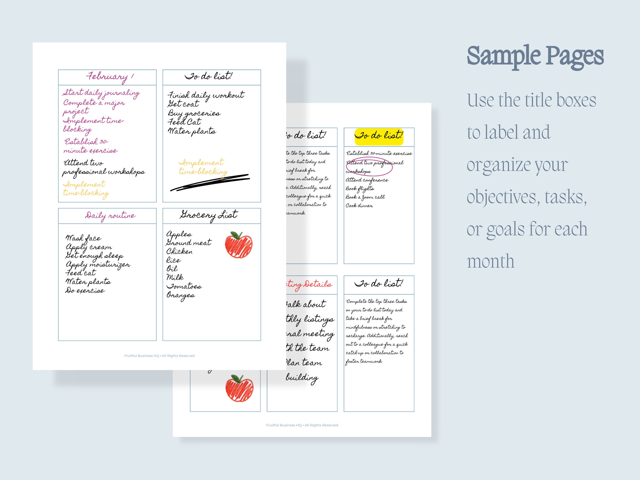 OCEAN 13 Boxes Bundle Printable - Image 3
