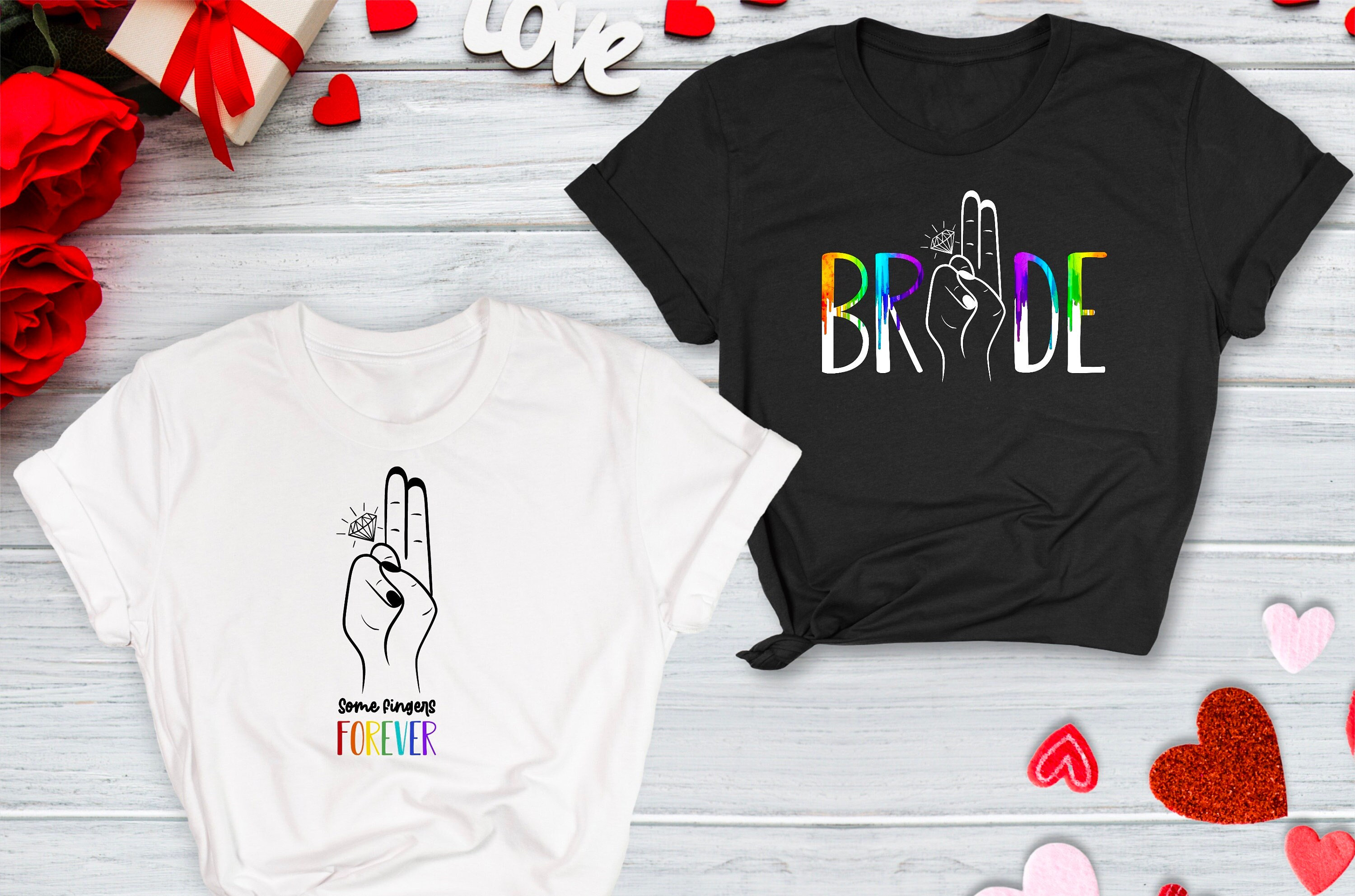 Pride Bride Shirt Bachelorette Party Lesbian Wedding Tee LGBTQ Bachelorette LGBTQ Bride