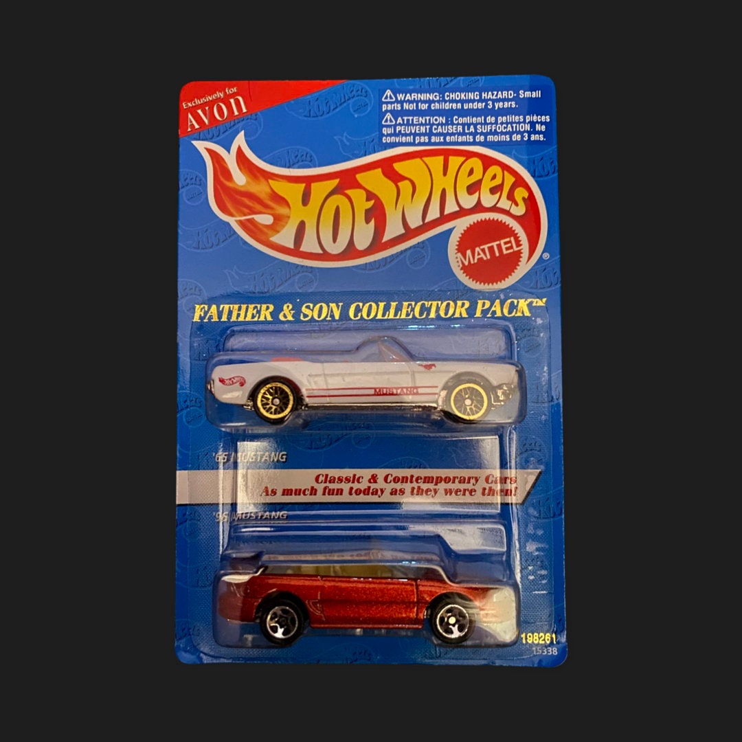 HOT WHEELS Avon Father Son Collectors Pack 65 95 Mustang New 1996 Etsy