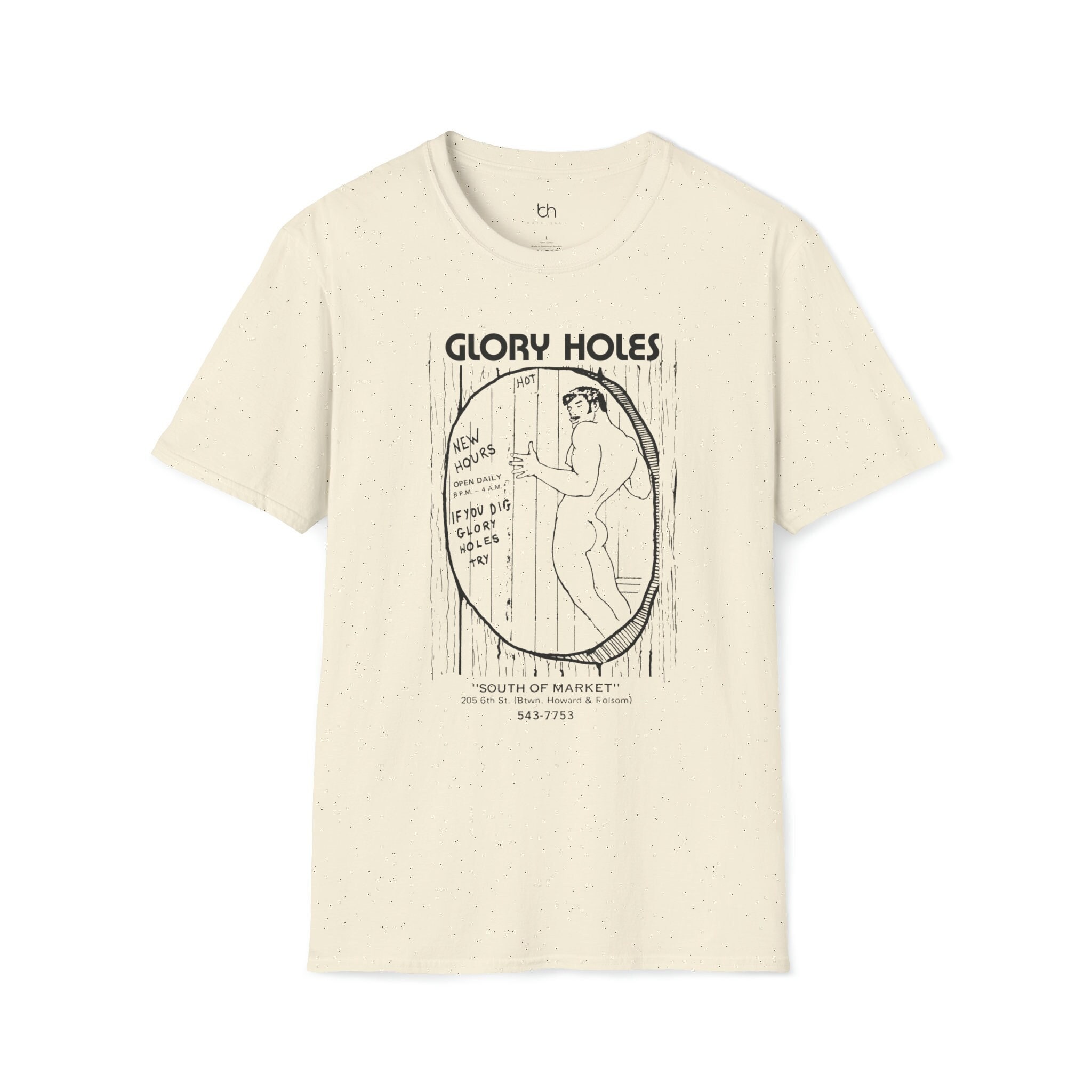 Glory Holes San Francisco Vintage Gay Bar Graphic T Shirt Tom Of Finland Etienne Queer Art