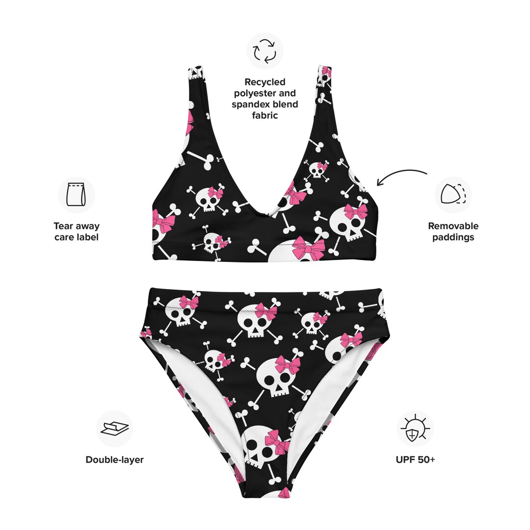 Goth Bikini Set Emo Swimwear Alternative Swimset Etsy