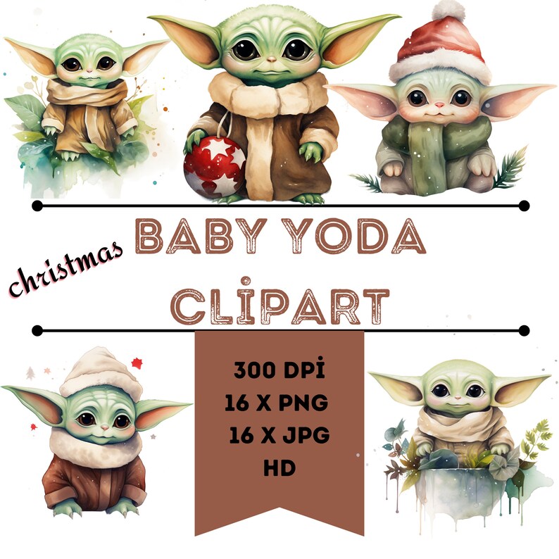 Baby Yoda Clipart PNG Cute Baby Yoda Mandalorian Star Wars Png