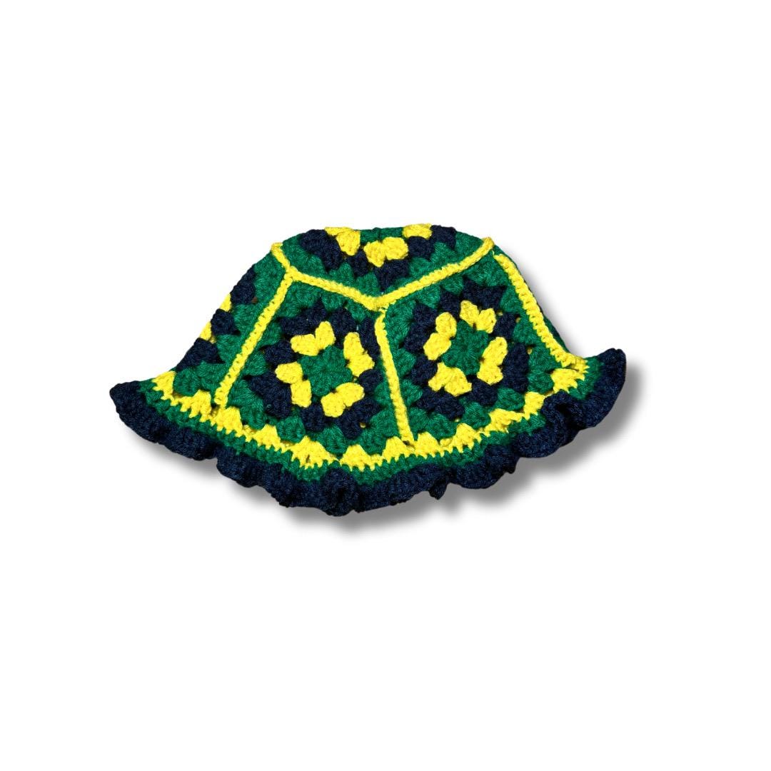 Handmade Jamaica Crochet Bikini Piece Set With Micro Mini Skirt And Bucket Hat Etsy