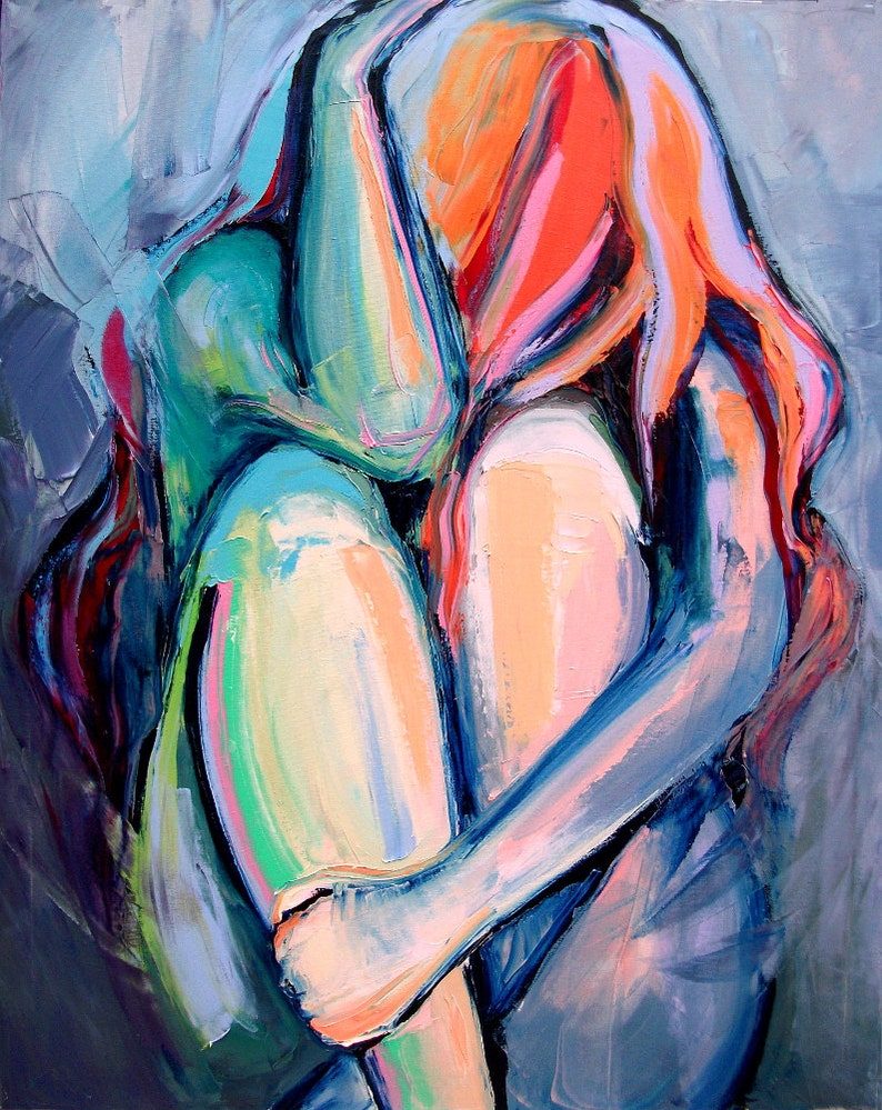 Art border female figure justin nude pastel