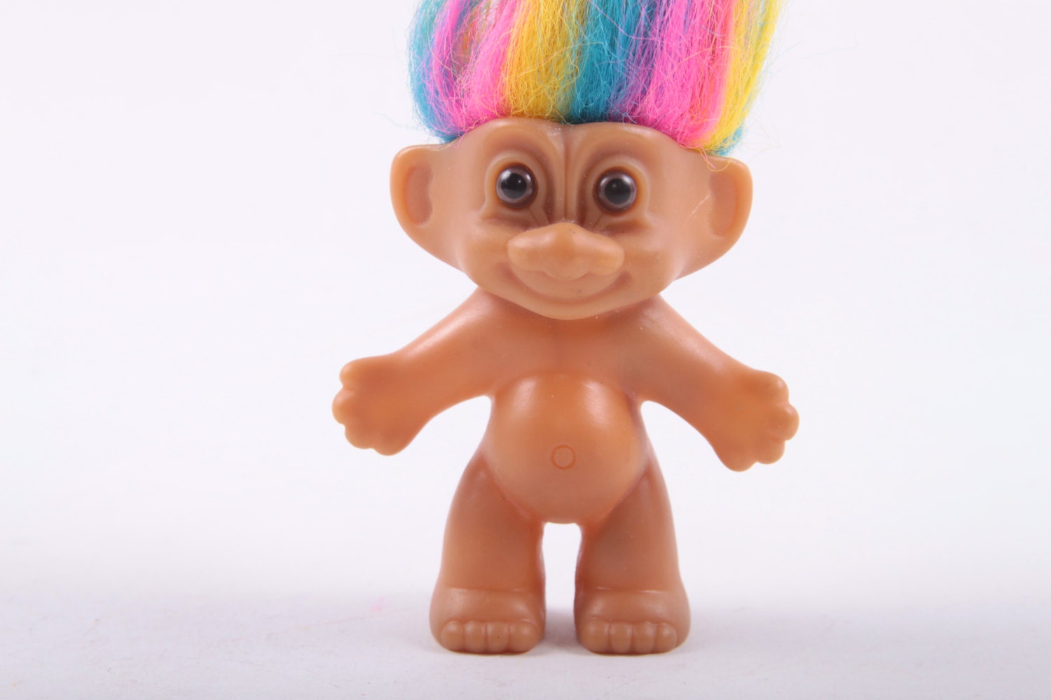 LGBT Gay Rainbow Troll Doll Three Inch Russ Vintage Toy S Rainbow Hair Naked