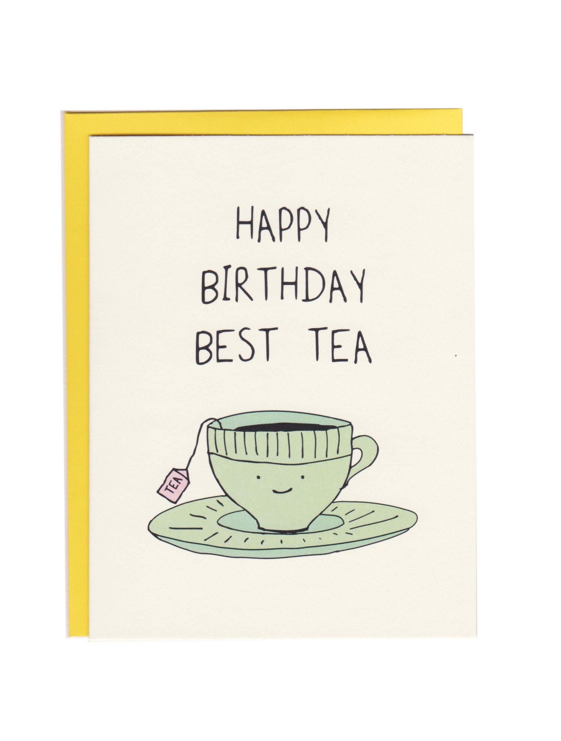 Happy Birthday Best Tea Card Etsy UK