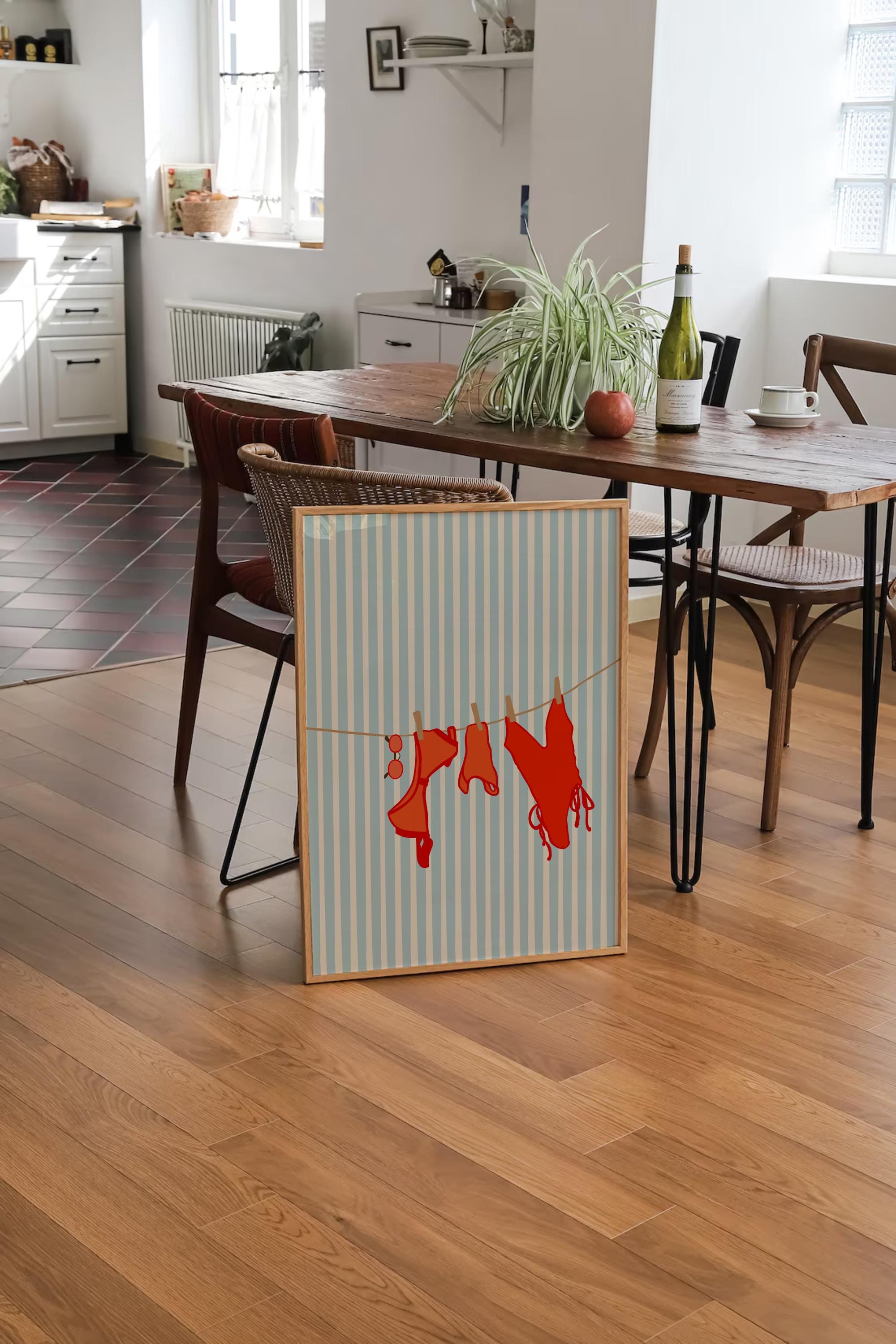 Bikini Endless Summer Print Coconut Girl Decor Coastal Cowgirl Decor Coastal Wall Art Ocean