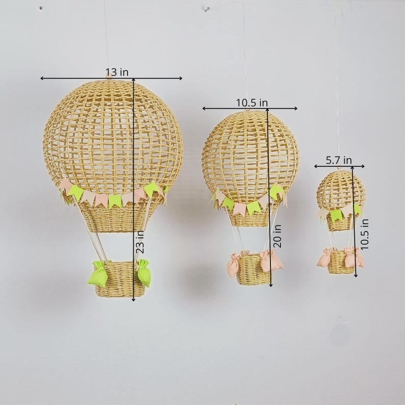 Hot Air Balloon Nursery Decor Hot Air Balloon Mobile Travel Theme Nursery Custom Mobile