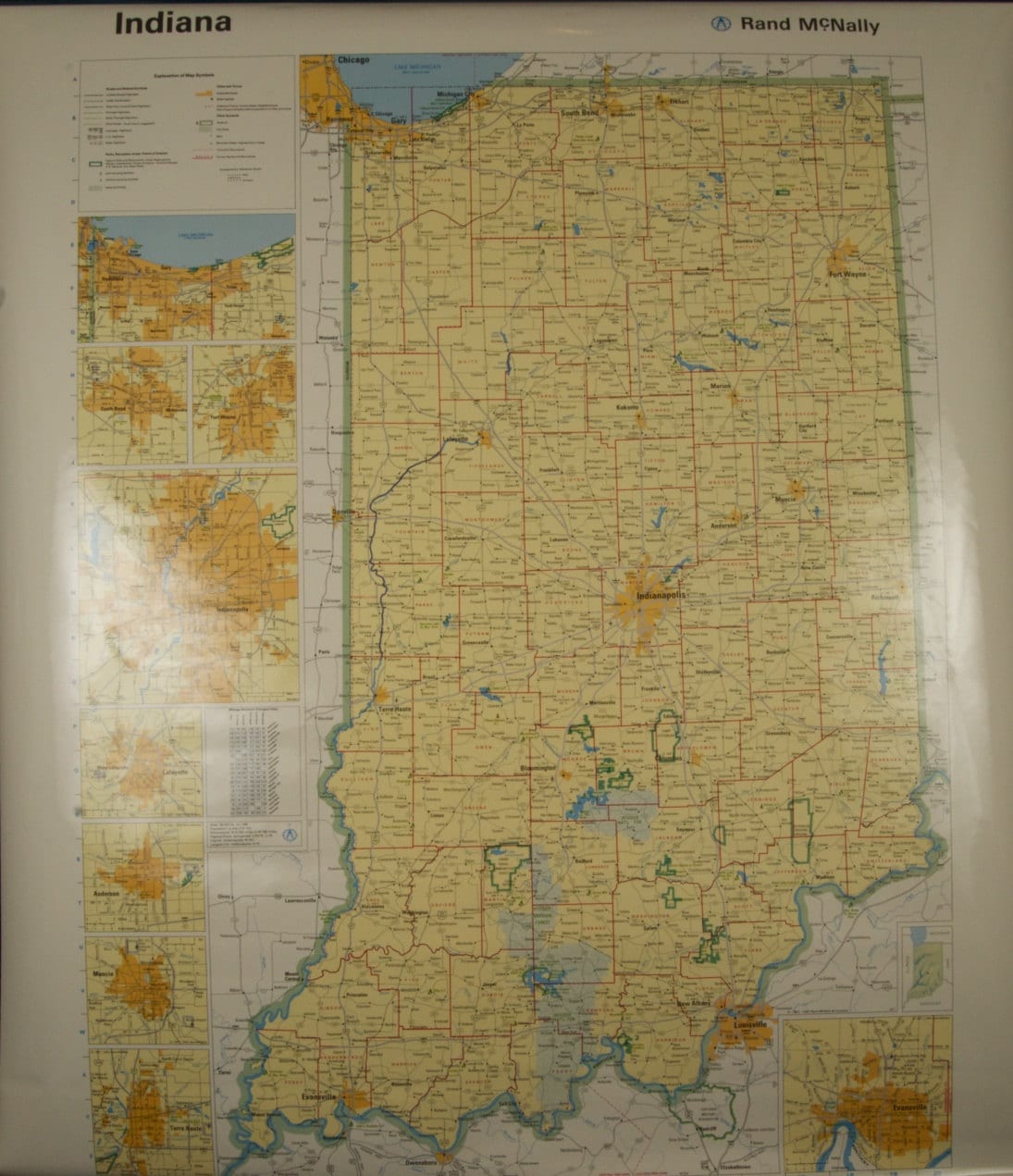 Sale Was 45 Vintage Rand Mcnally Indiana Classroom Wall Sale Was 45 Vintage Rand Mcnally Indiana Classroom Wall