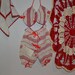 Kitsch Red White Window Or Wall Cutes Bikini Doily And Rag Etsy