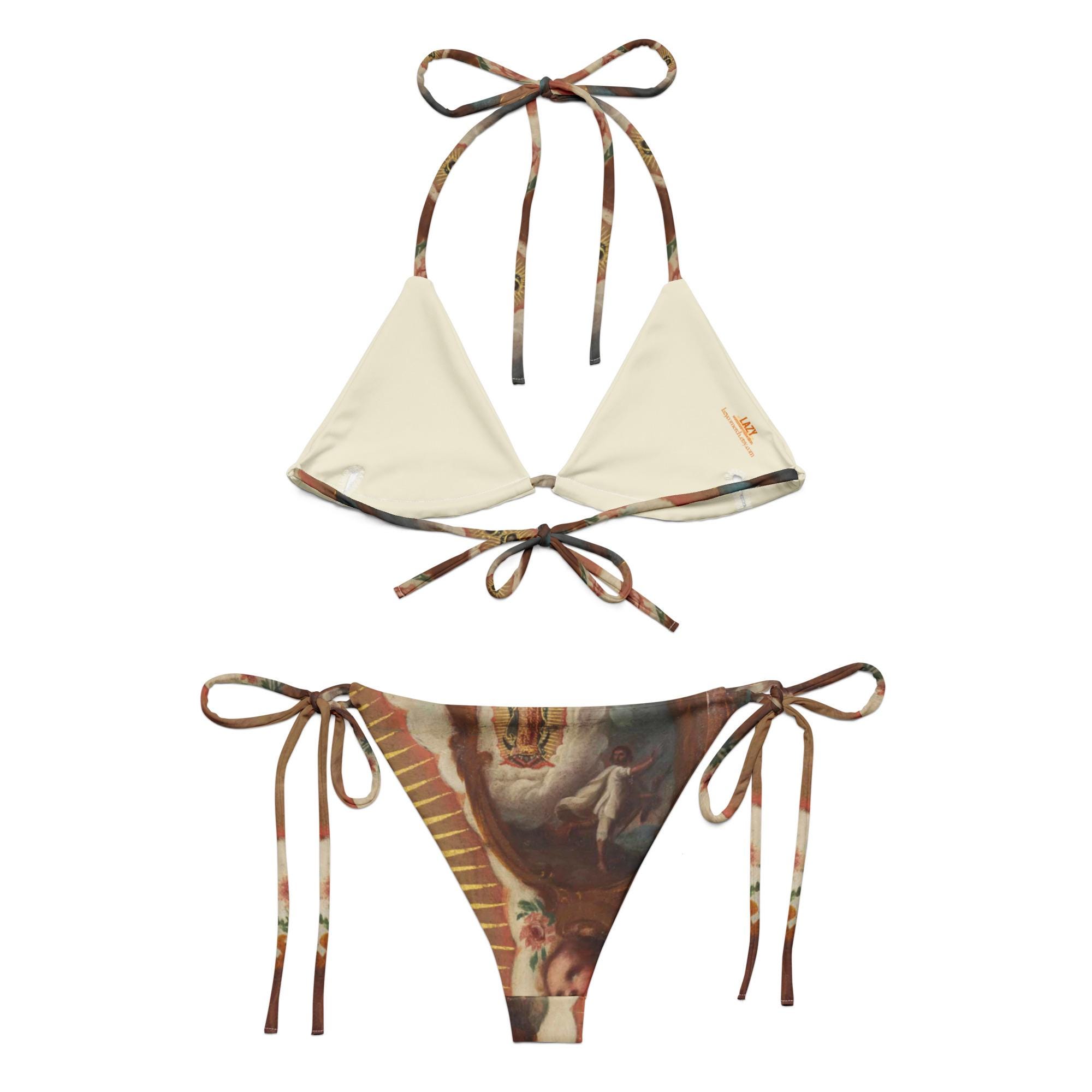 Lady Of Guadalupe String Bikini Set Virgin Mary Bikini Set Etsy