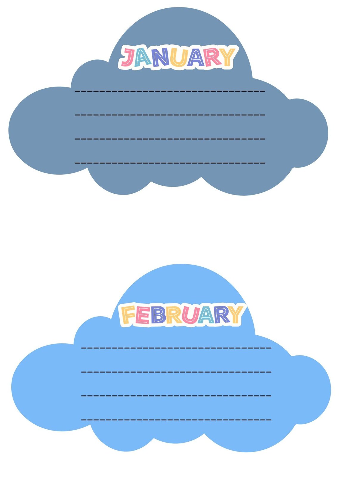Travel Classroom Birthday Chart With Hot Air Balloon And Birthday Month Clouds Etsy