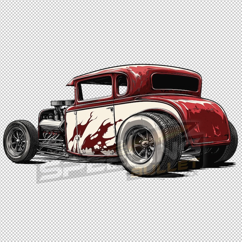 Rat Fink Style Hot Rod PNG Clipart Bundle Muscle Car Decal Low Rider Digital Image Hotrod