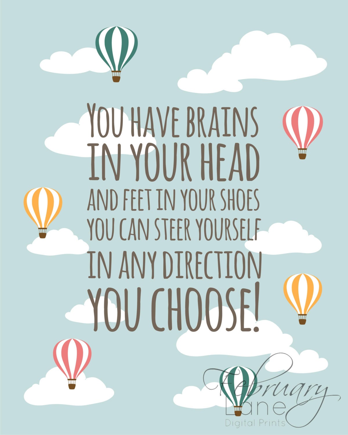 Hot Air Balloon Nursery Wall Art Set Of X Oh The Places Etsy