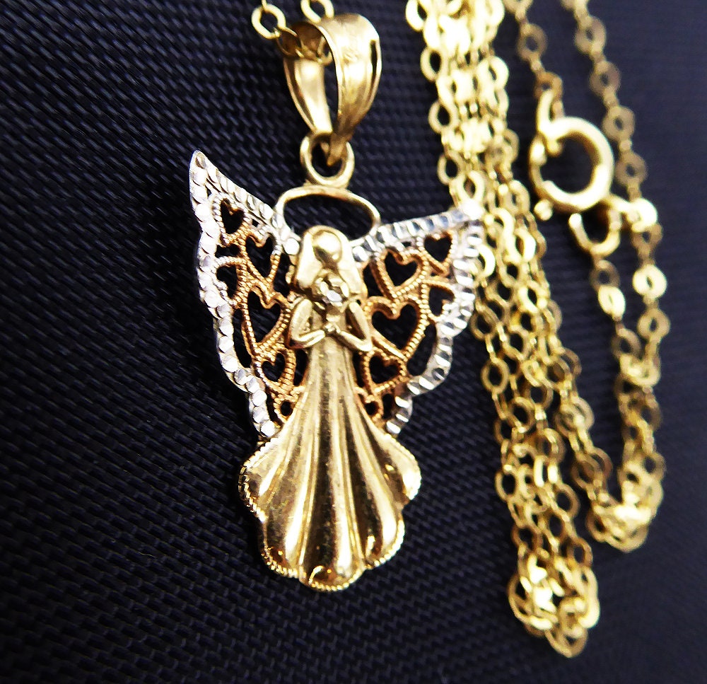 14k Yellow Gold Sun  Moon Pendant with 0.8mm Box Link Chain Necklace -  www.kikizake.com