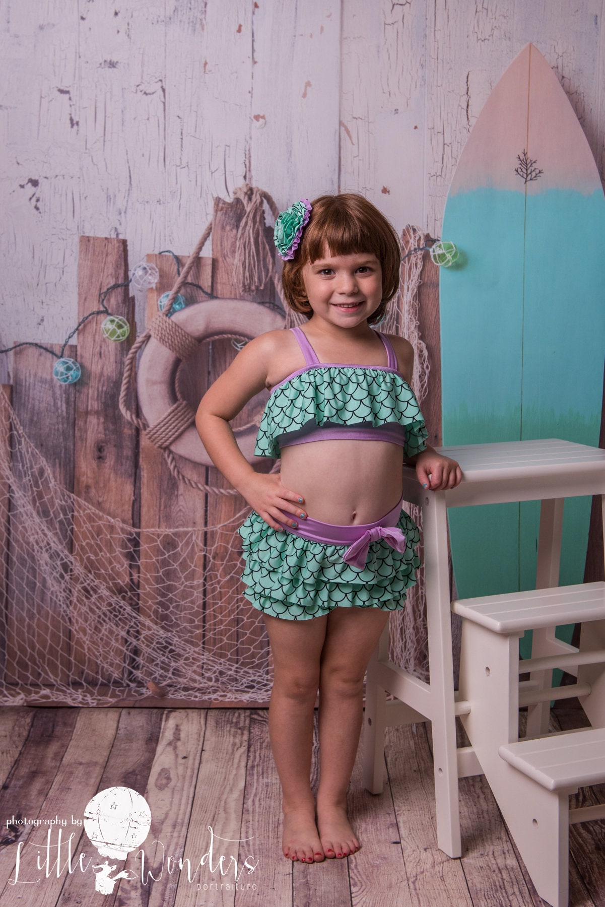 Sale Flapper Bikini In Mermaid Size Months Girls Etsy