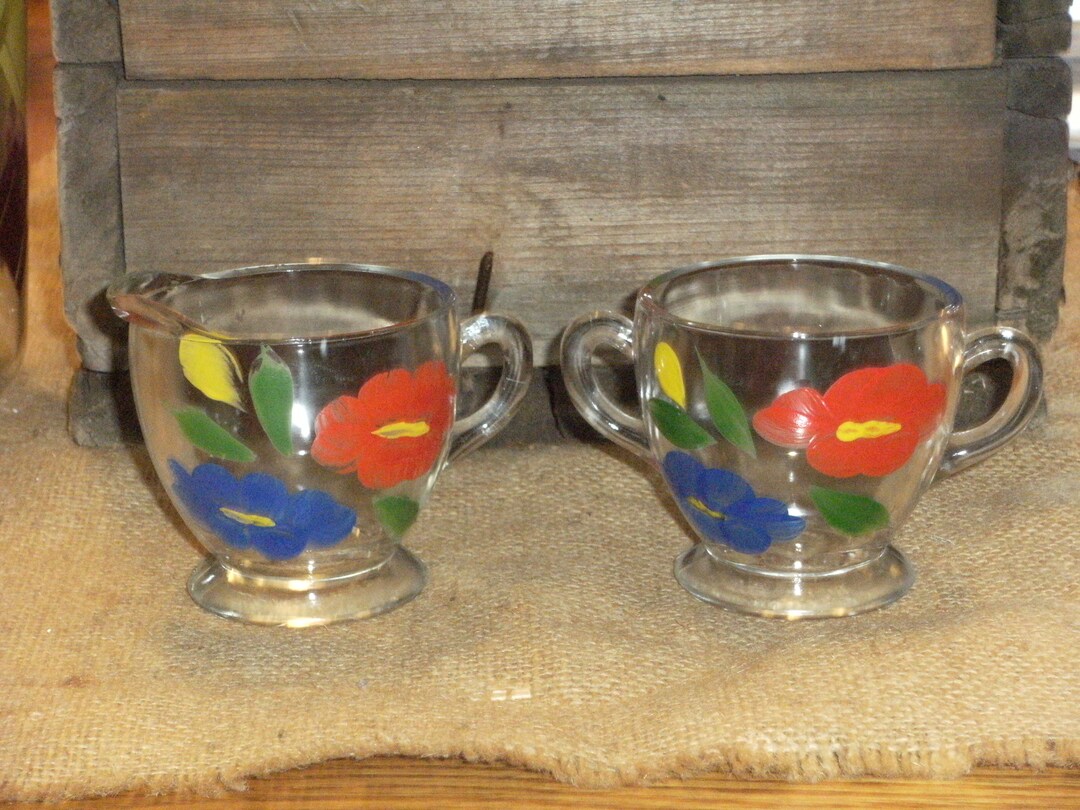 Vintage Gay Fad Flower Sugar And Creamer Etsy