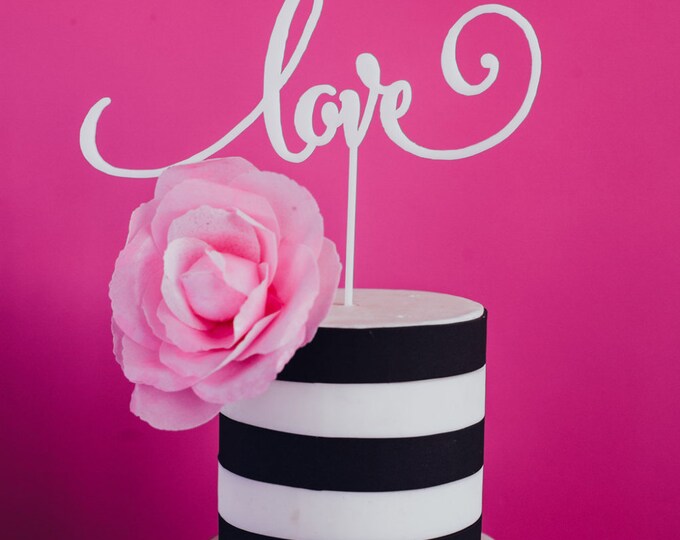 valentines day, wedding, love cake topper laser cut, acrylic