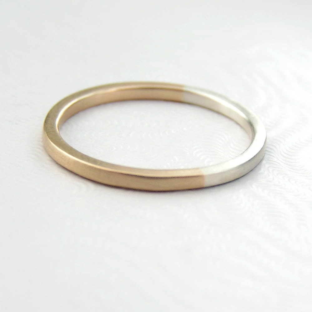 Golden Ratio Ring - Gift Or Thin Wedding Band For Math Lovers, Geeks Artists, 9Kt Gold & Sterling Silver