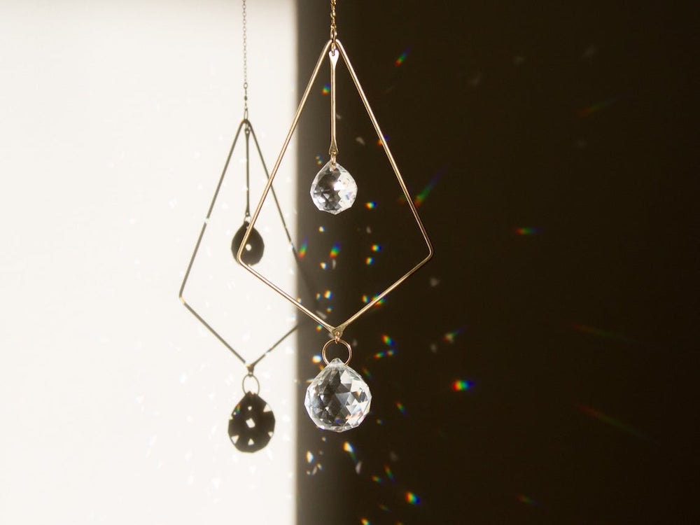 A prismatic hanging suncatcher from Sol Proano