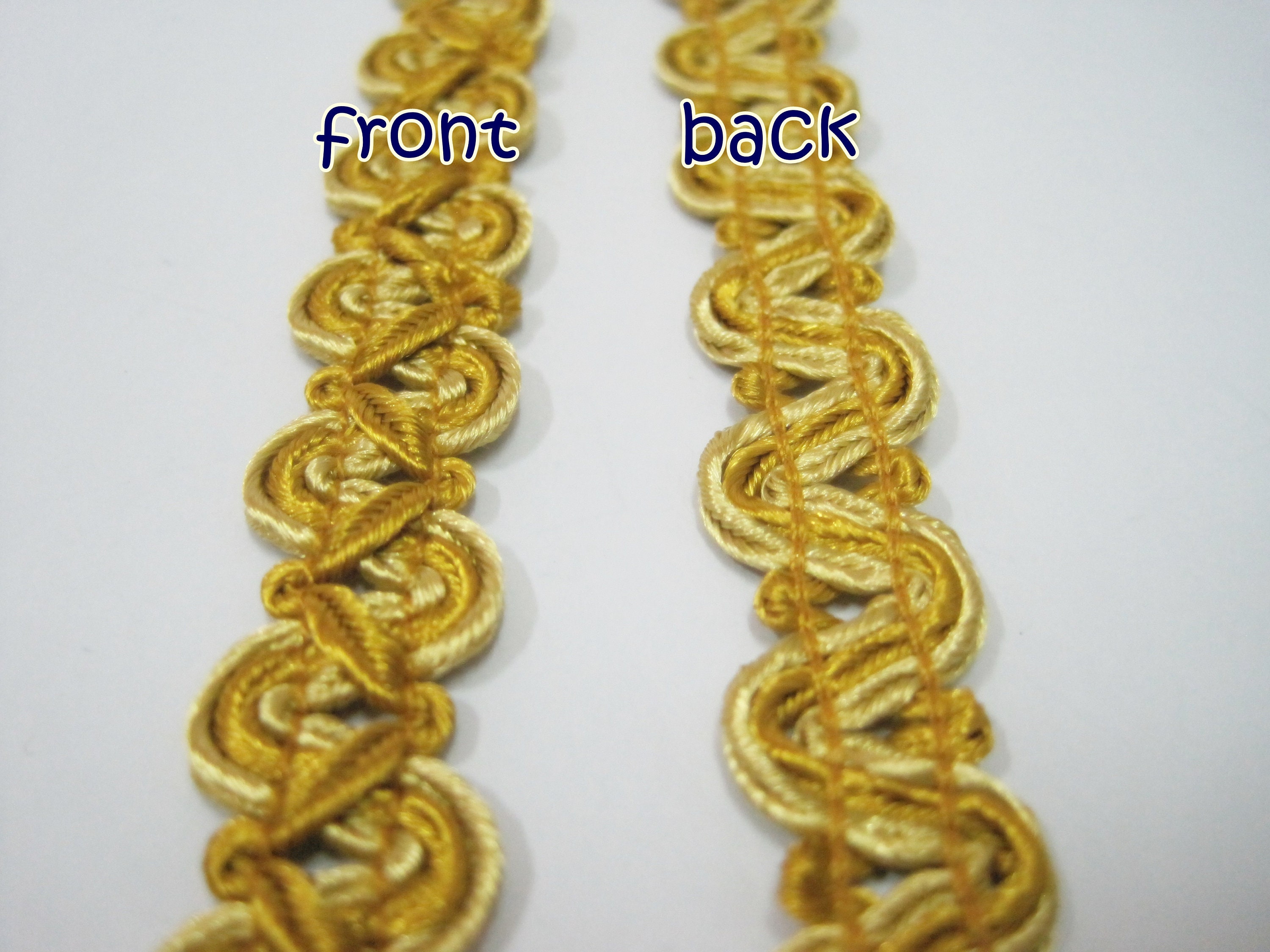 Yards Classic Gold Braid Braided Trim Loop Trim Braided Etsy