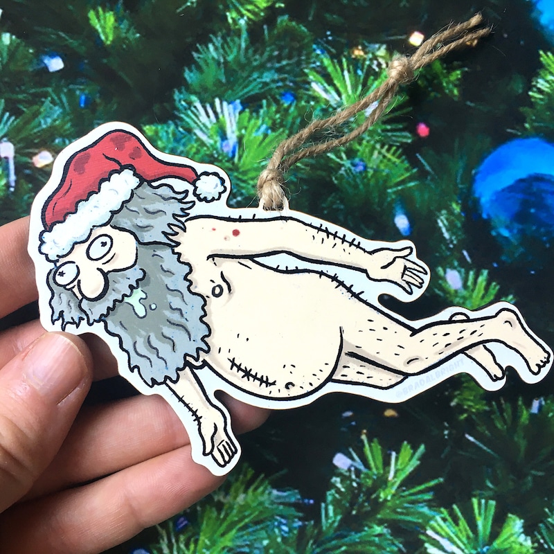 Naked Santa Etsy