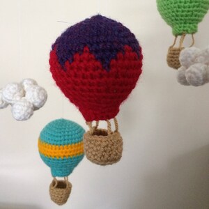 Hot Air Balloons Crochet Pdf Pattern Mobile Garland Etsy