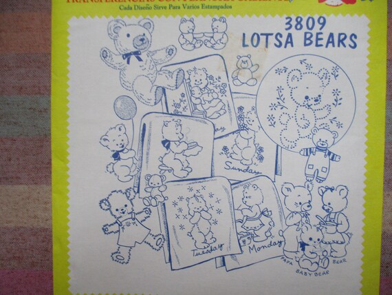 Vintage Aunt Martha S Hot Iron Transfer Pattern 3809 Lotsa Etsy