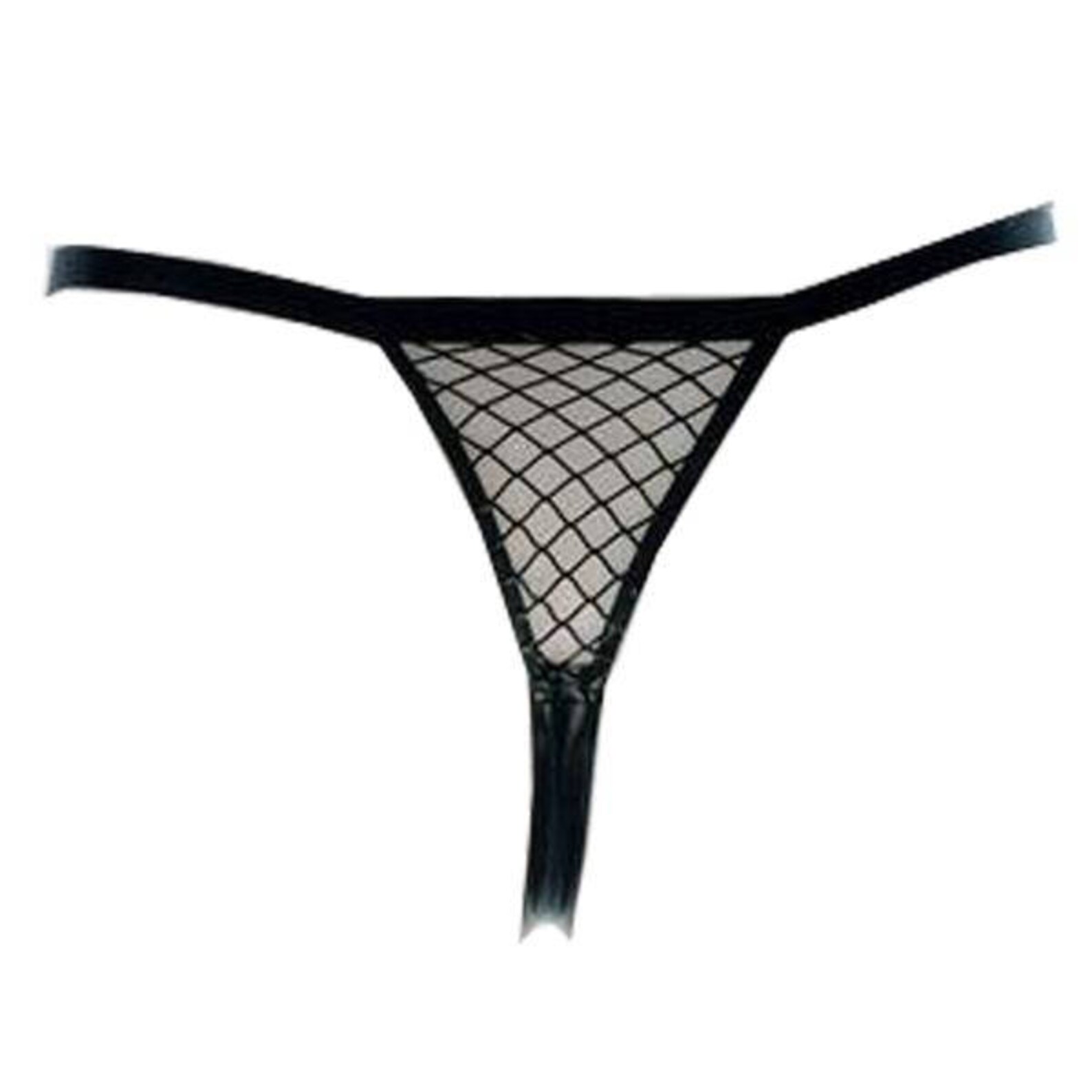 Ebony period panties with black fishnet