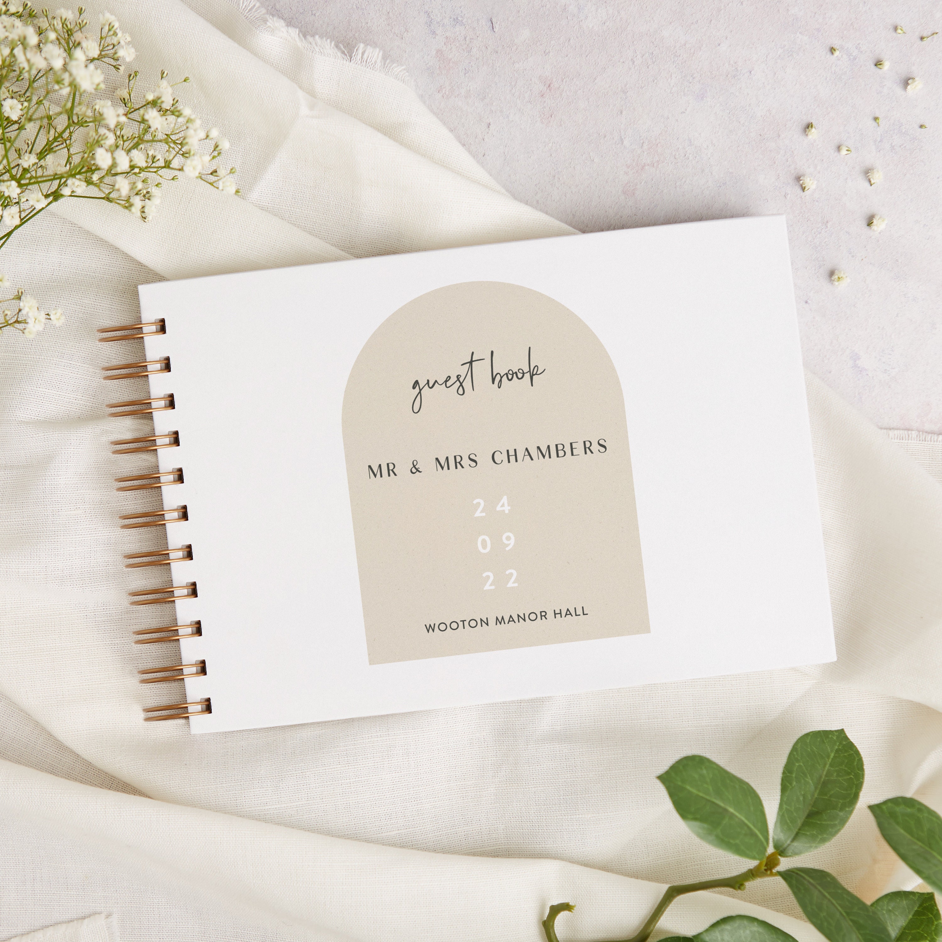 Minimalist Arch Wedding Guest Book