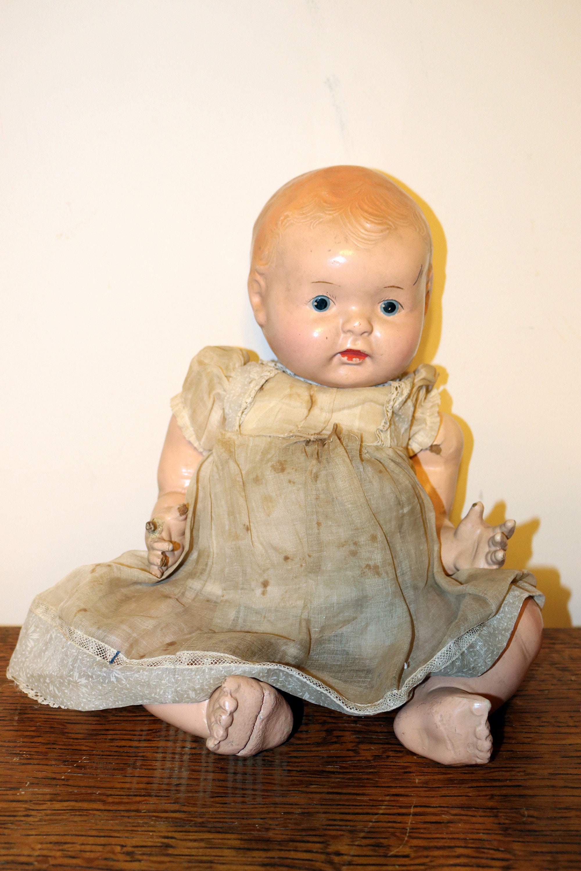 Antique 21 Composition Baby Doll UNMARKED Campestre Al Gov Br