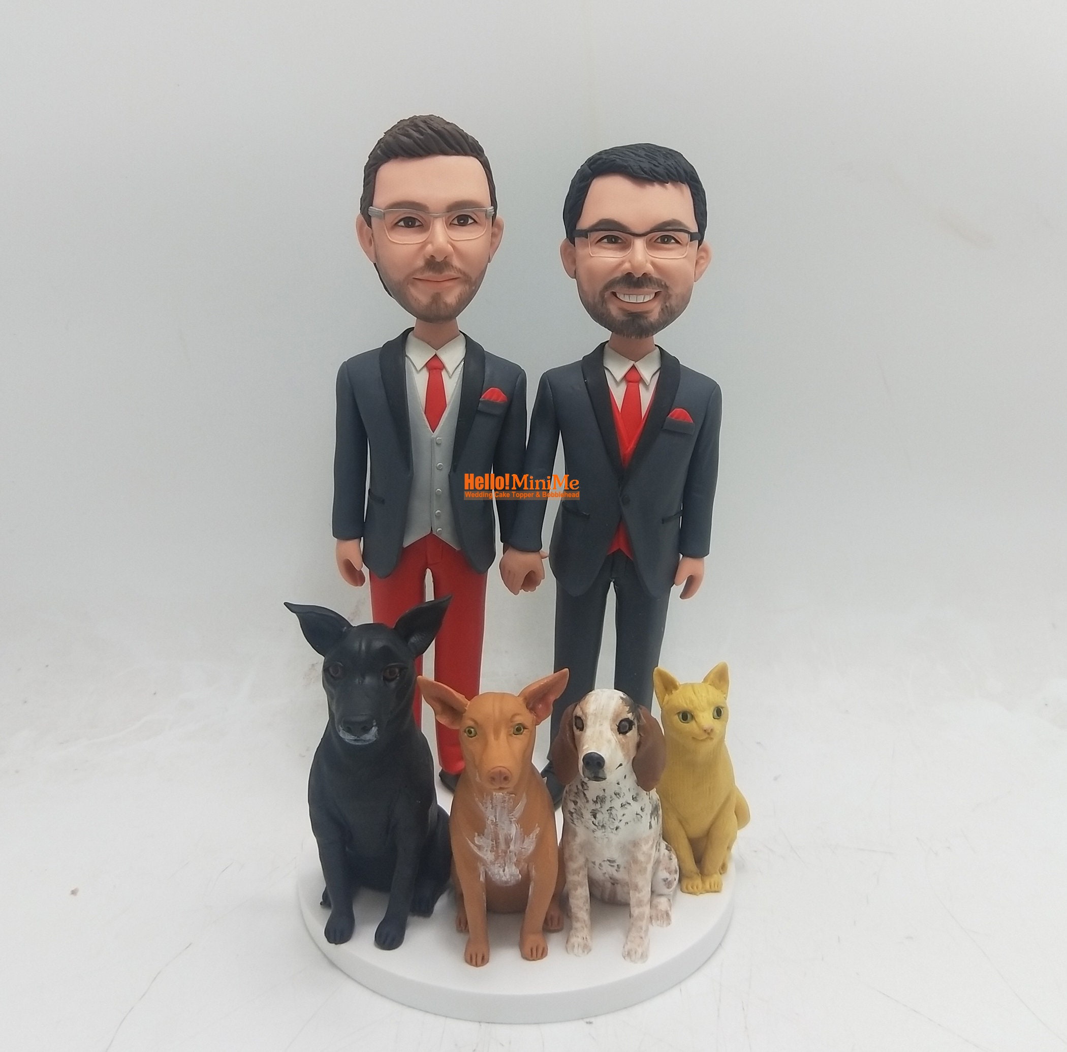 Gay Cake Toppers For Wedding Same Sex Wedding Cake Topper Wedding Bobblehead Custom Gay