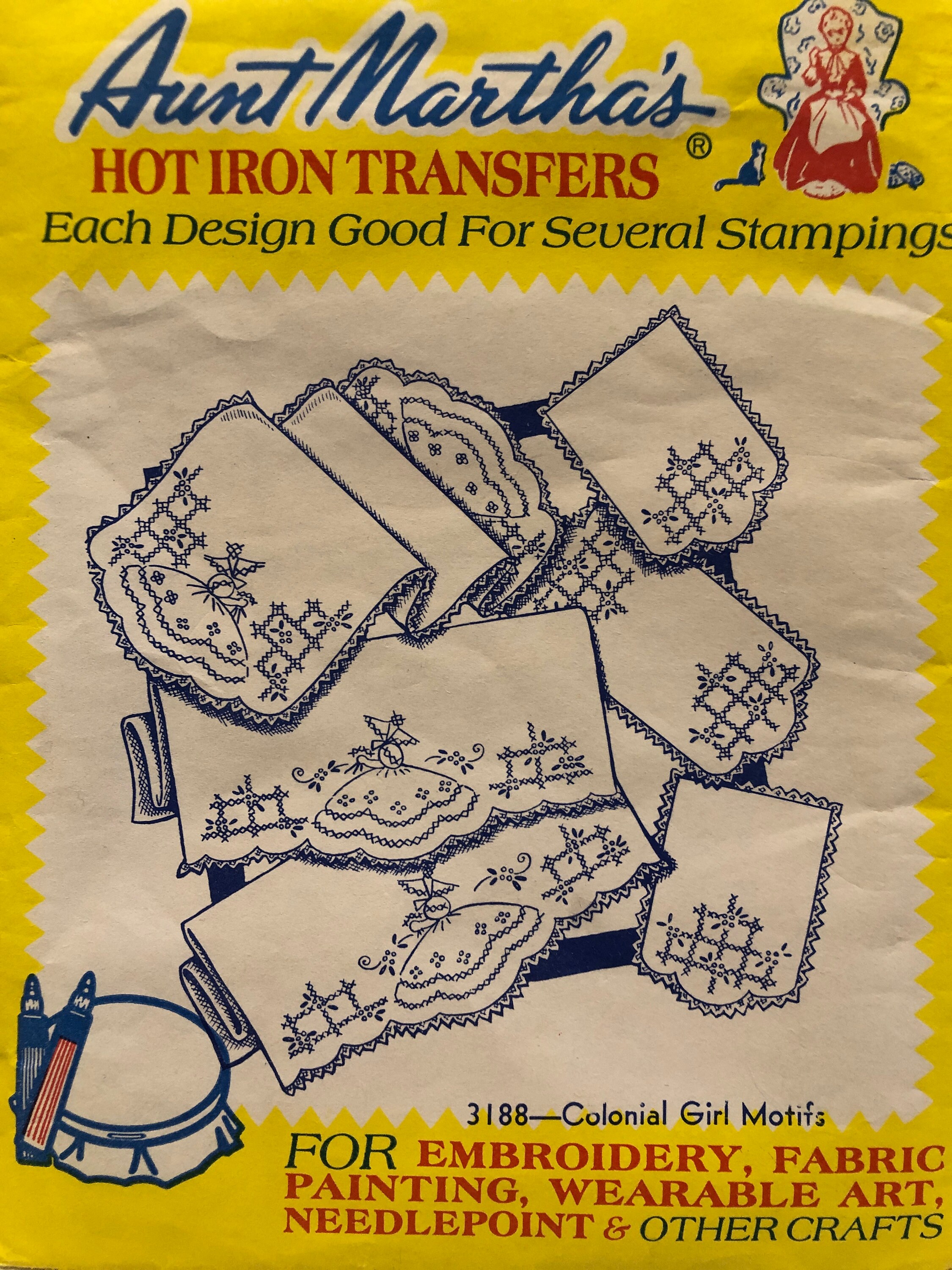 Vintage AUNT MARTHA S Hot Iron Transfers Etsy