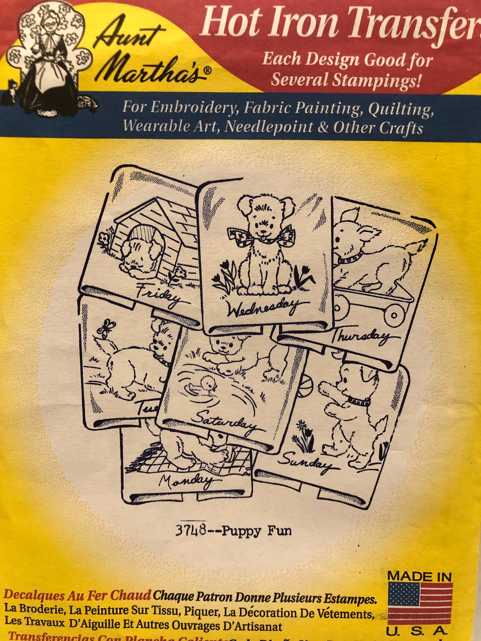 Vintage AUNT MARTHA S Hot Iron Transfers Etsy