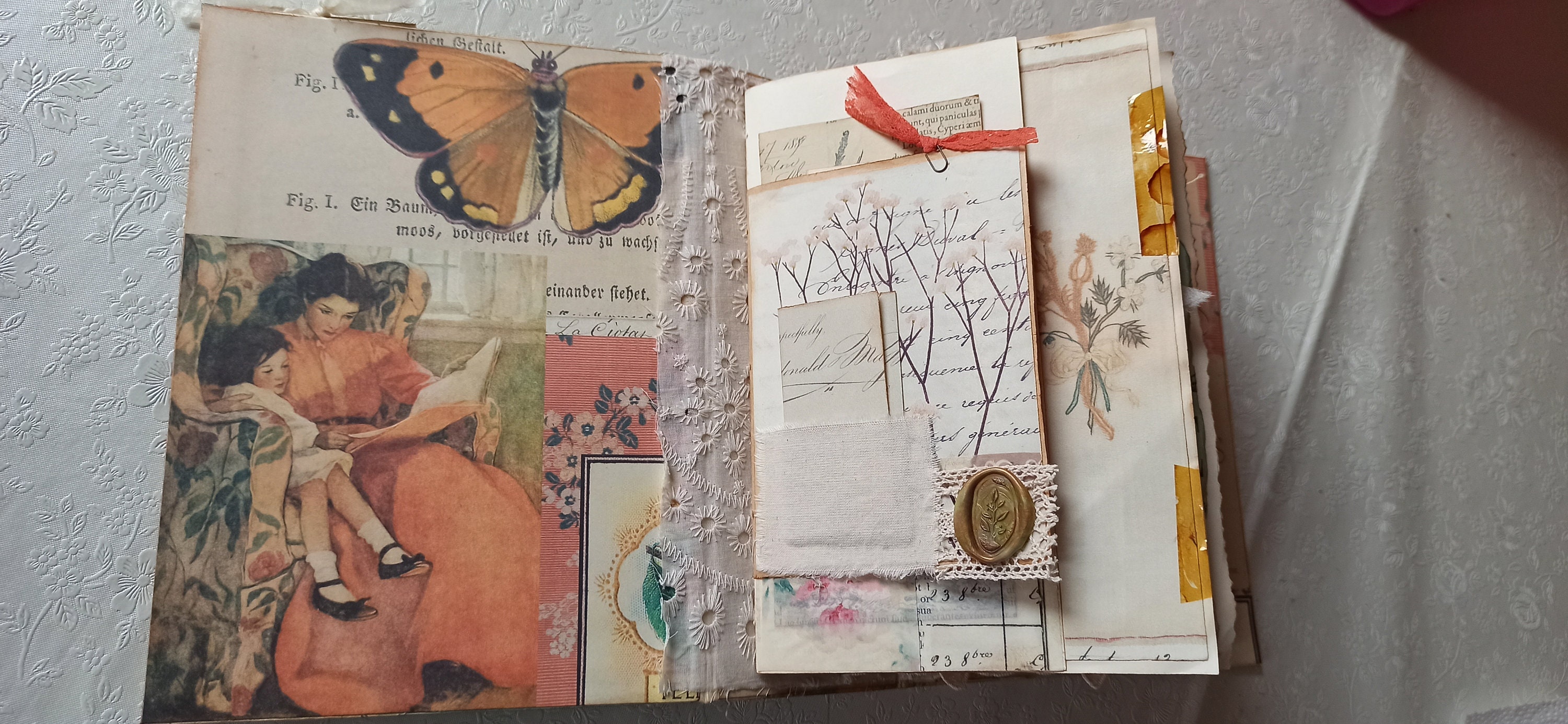 Vintage Herbst Junk Journal Gr X Cm Etsy De