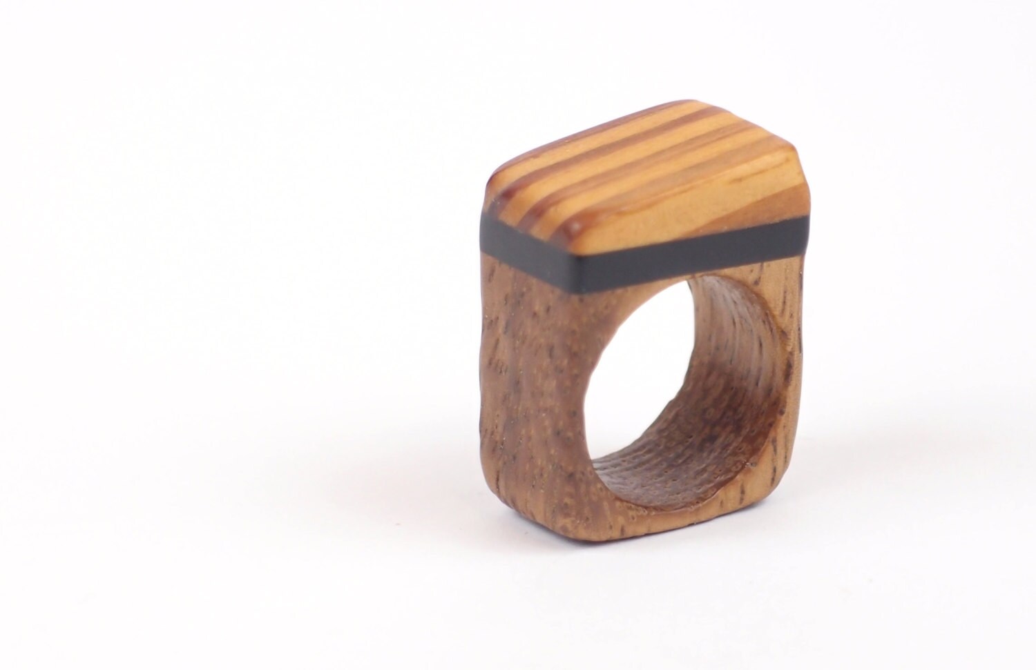 Recycled Wooden Ring Acrylic Layers