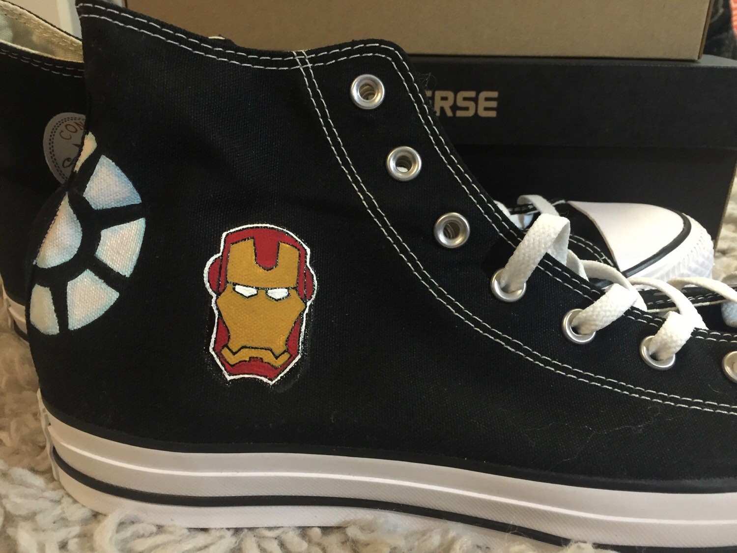 custom hand painted iron converse man converse iron note