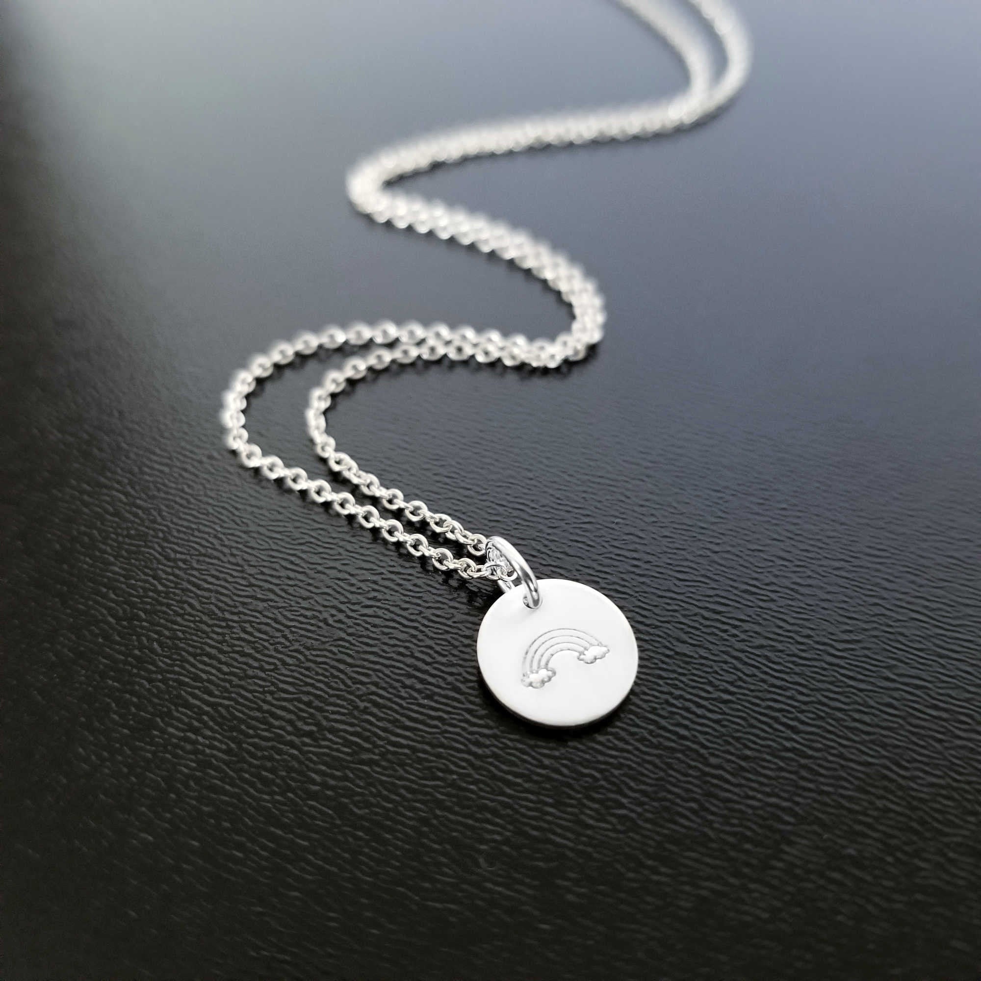 Tiny Rainbow Charm Necklace Gay Pride Trans Queer Bi LGBTQ Jewelry They Them Pronoun Love