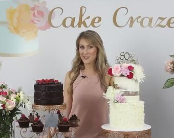 How To Make A Tier Semi Naked Drip Cake Tutorial Etsy