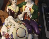 Vintage deutsche Porzellan Courting cpuple