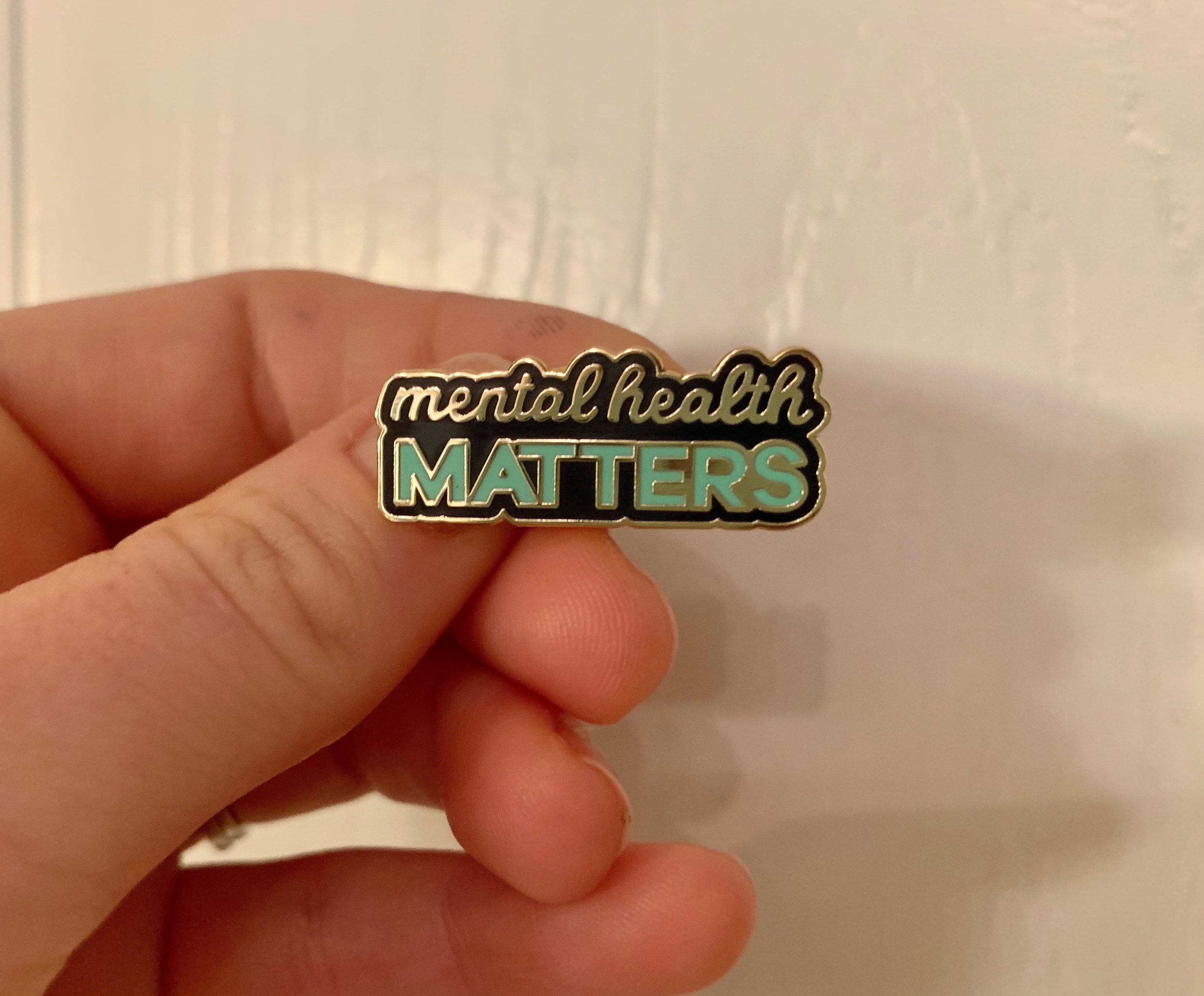 Mental Health Matters Mini Hard Enamel Lapel Pin Mm Gold Etsy