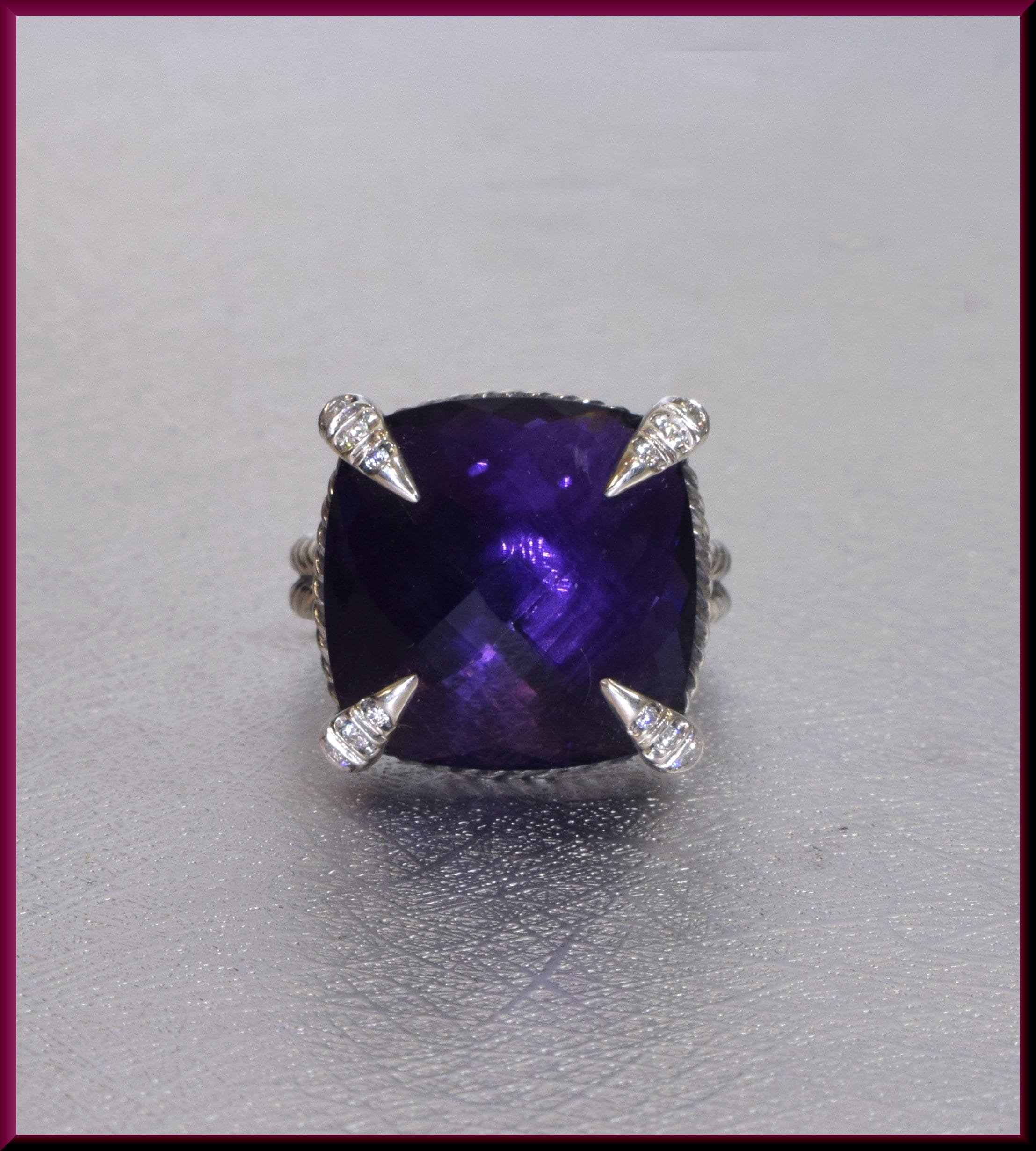 David Yurman Amethyst Ring, David Yurman Sterling Silver Ring