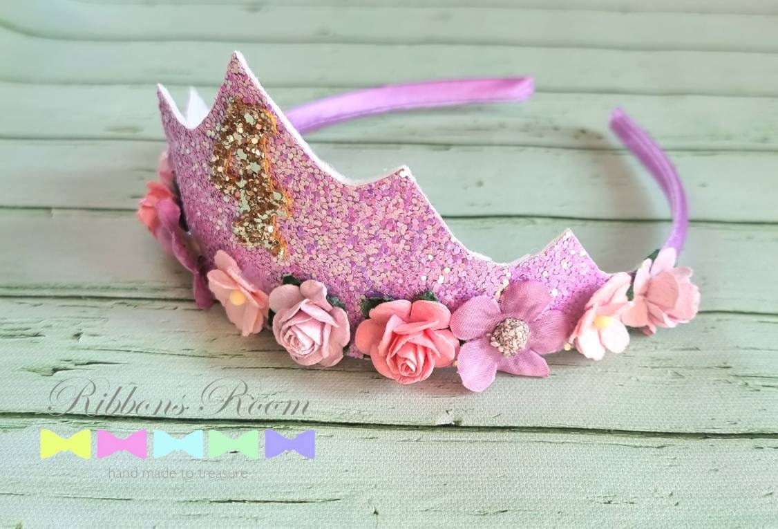 Birthday Tiara, Purple Princess Birthday Crown, Childs Girls Costume