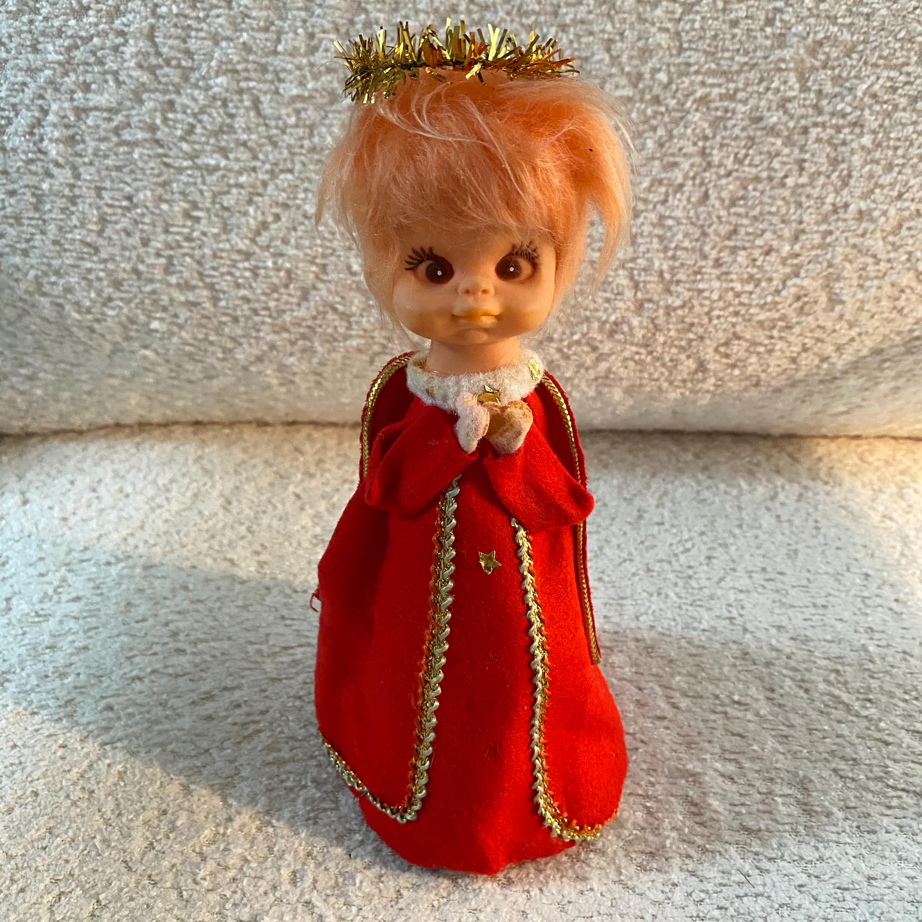 Vintage Christmas Tree Praying Angel Topper Kitschy Napco Japan