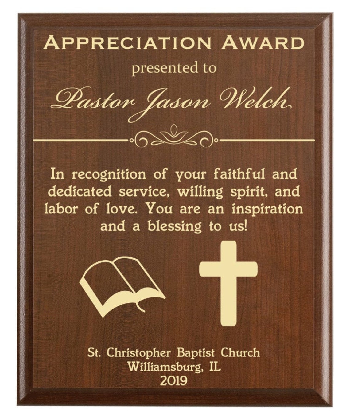 Certificate Of Pastor Appreciation