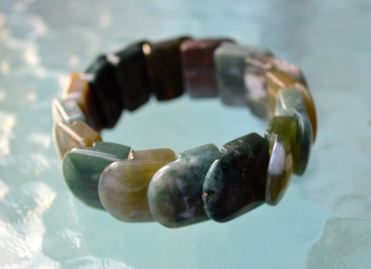 Bracelet de guérison enveloppant au poignet en agate naturelle magnifique en agate naturelle - Perles de guérison bouddhistes énergiques pour l'amour, protège contre le malheur et la créativité
