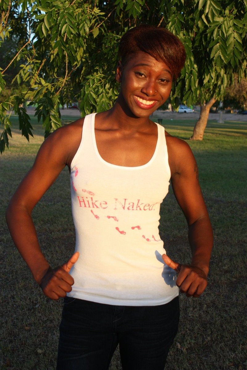 Hike Naked Women S Original Art Sporty Tank Top Shirt Etsy